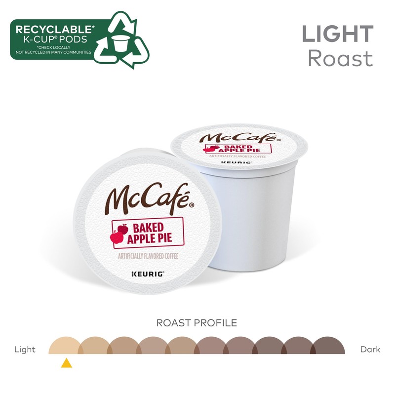 McCafe Baked Apple Pie Coffee, Keurig Single Serve K-Cup Pods,