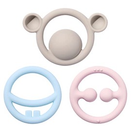 Moluk 43401 Nigi, Nagi  Nogi, innovador juguete de agarre y dentición, juguete educativo, colores pastel, juguete para bebés de 0 meses, azul claro,  