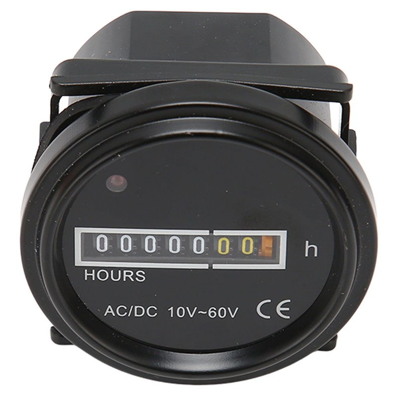 Boat Hour Meter 2.4in Diameter Maximum 99999.99H High Accuracy Mechanical