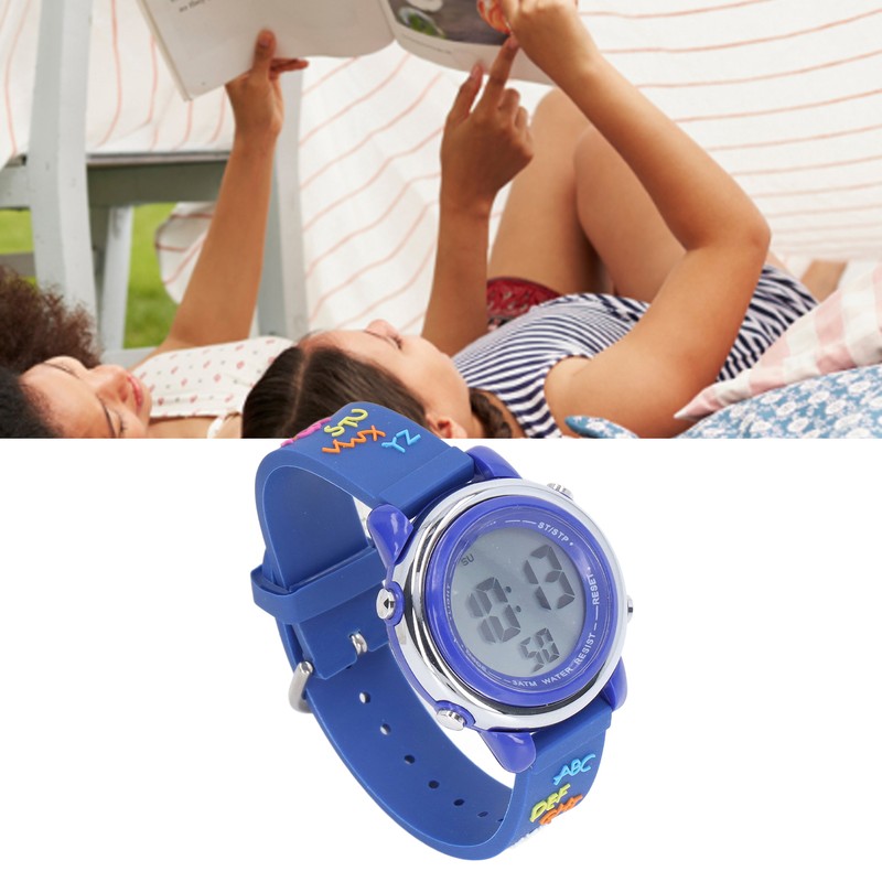 Cartoon Kids Watch Waterproof LED Backlight Electronic Child Watch with