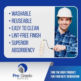 Pro Grade Paint Roller Kit, Brush & Roller,10 Piece Set, Wall Painting Naps for Professionals & Homeowners - All Paints & Stains, Washable, Reusable, Easy to Clean, Superior Absorbency.