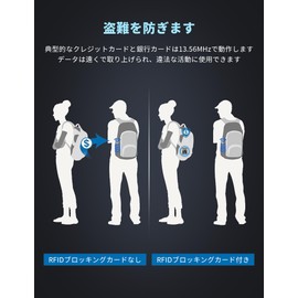 [aninako] Anti-Skimming Card Case, Set of 2, RFID/NFC Blocking, For Credit Cards, IC Cards, Passports, Radio Block, Electronic Money/Skimming Crime Prevention, Personal Information Protection, Fits