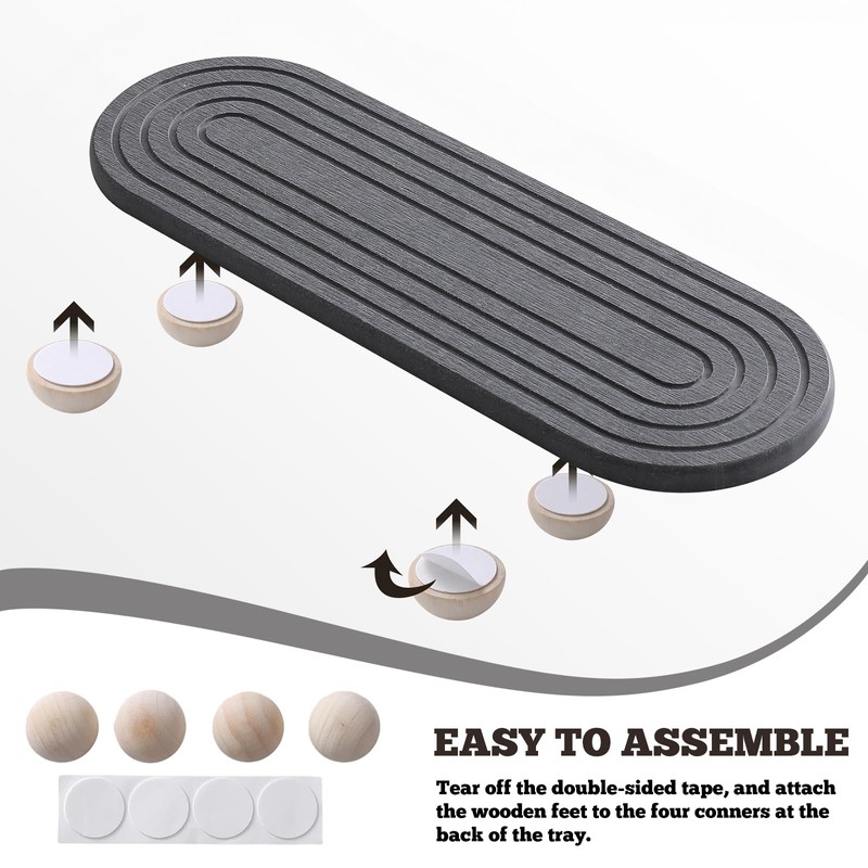 Stone Drying Mat Kitchen, 30 × 10 cm Stone Dish