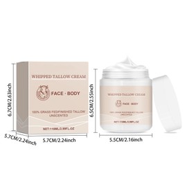 Grgowe 2Pc Rindertalg Creme,Beef Tallow Cream,Naturlotion Talgcreme Feuchtigkeitscreme,Rindertalg Creme Zur Hautpflege,Tallow Balm Rindertalg Creme,Natürliche Lotion Tallow Creme Feuchtigkeitscreme