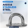 Five Oceans Heavy Duty 3/16" Stainless Steel Round Pad Eye,