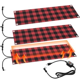 Timgle 3 Pack Snow Melting Walkway Mat Heated Snow Melting Mats Slip-Proof Heated Outdoor Mats Electric Snow Melting Mats Ice Melting Mats Heated Ice Melting Mats for Decks Sidewalks 10 x 30''