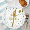 75PCS Happy Birthday Plates and Napkins Set - 7 Inch