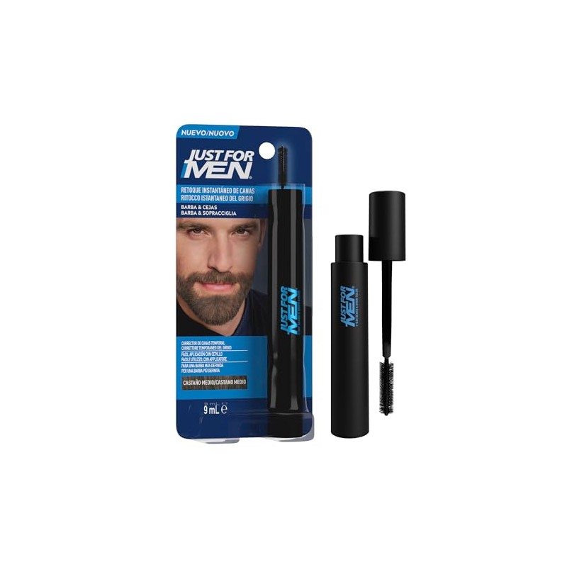 Just For Men Retoque Instantáneo de Canas y Cejas Castaño