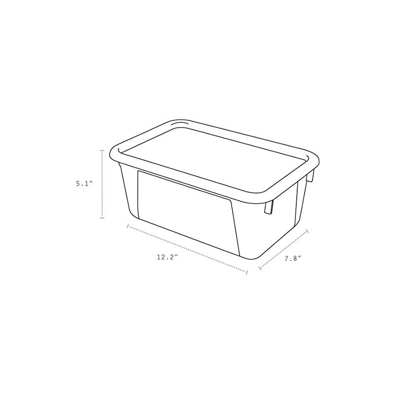 Storex Industries 624-12U05 Storex Small Cubby Bin W/Cover 12.2"X7.8"X5.1" Green