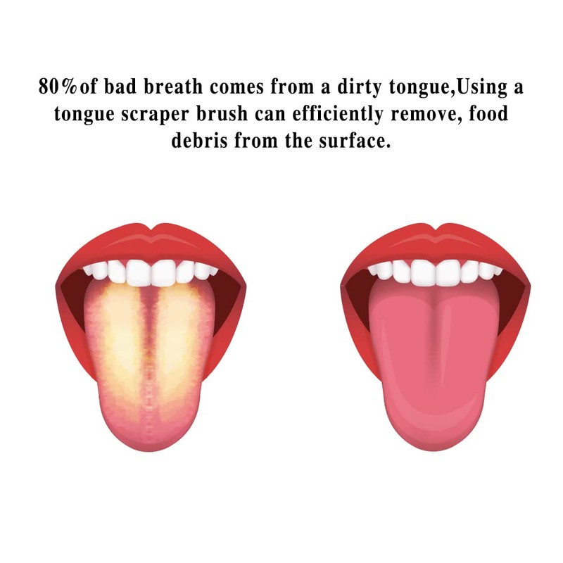 DR PERFECT Soft Tongue Brush Scraper Cleaner Helps Fight Bad