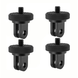 Reflex Camera 4-Pack 1/4"-20 Tripod Adapter Mount Works with Go Pro Hero 13-5, D J I Osmo, Insta 360 – Universal Camera Converter for Action Cameras, Compatible with Go Pro Mounts & Accessories