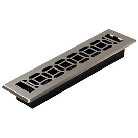 Decor Grates NGH212-NKL Floor Register, 2 x 12, Plated Nickel