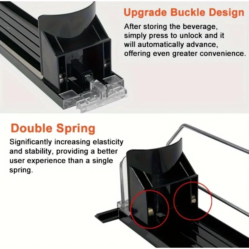 Soda Can Dispenser for Refrigerator, Automatic Drink Dispenser That Accommodates