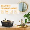 Tioncy 4 Pcs Plastic Mesh Baskets with Wood Handle Woven