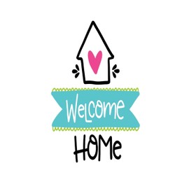 Welcome Home: Smile Design pocket Notebook Journal Composition Book and Diary for Girls and Boys - cute Unique Gift Idea Sketchbook for your Partner Lover Wife Husband