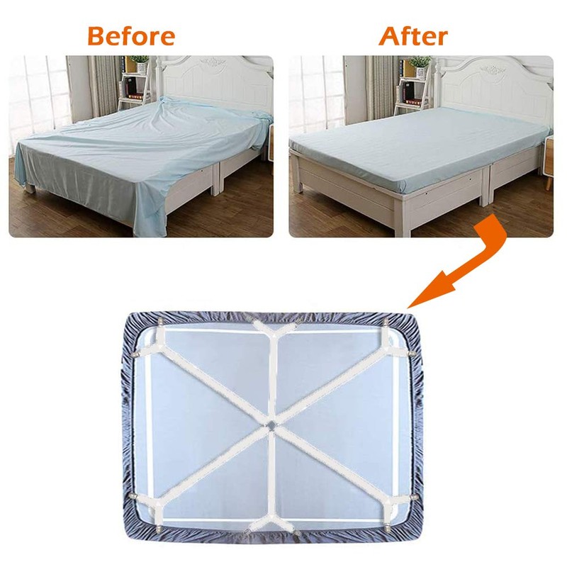 BaiJ Bed Sheet Clips,3 Way 6 Sides Bed Sheet Fastener