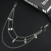 OOTSR Three-layer trouser chain, jeans chains, punk skull trouser chain,