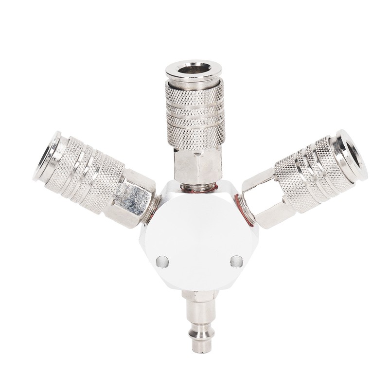 3 Way Air Splitter 1/4 Inch NPT Male Thread 3