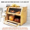 Arise Stylish Bamboo Bread Box for Kitchen Countertop, Extra Large