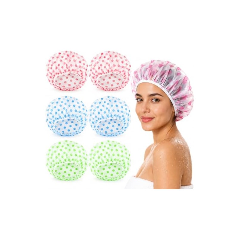 Janety Set 6 Gorros de Baño Impermeables para Mujer Protege
