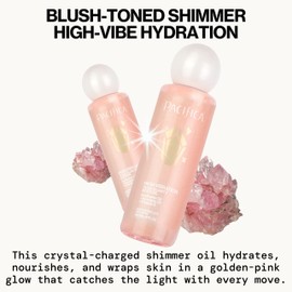 Pacifica Rose Quartz Body Oil – High Vibration Hydrating Body Oil with Natural Plant Oils & Rose Quartz Crystals, Moisturizing & Nourishing, Vegan & Cruelty-Free, Clean Beauty, Floral Scent, 4 oz