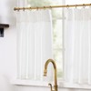 jinchan Linen Pinch Pleated Kitchen Curtains 36 Inch 2 Panels,