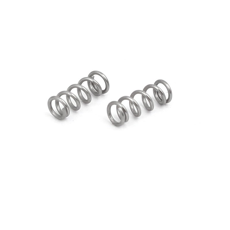 sourcingmap Compression Spring,304 Stainless Steel,2mm OD,0.3mm Wire Size,5mm Free Length,Silver