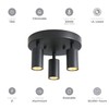 VidaLite Shura - Round 3-Light Black Integrated LED Ceiling Light