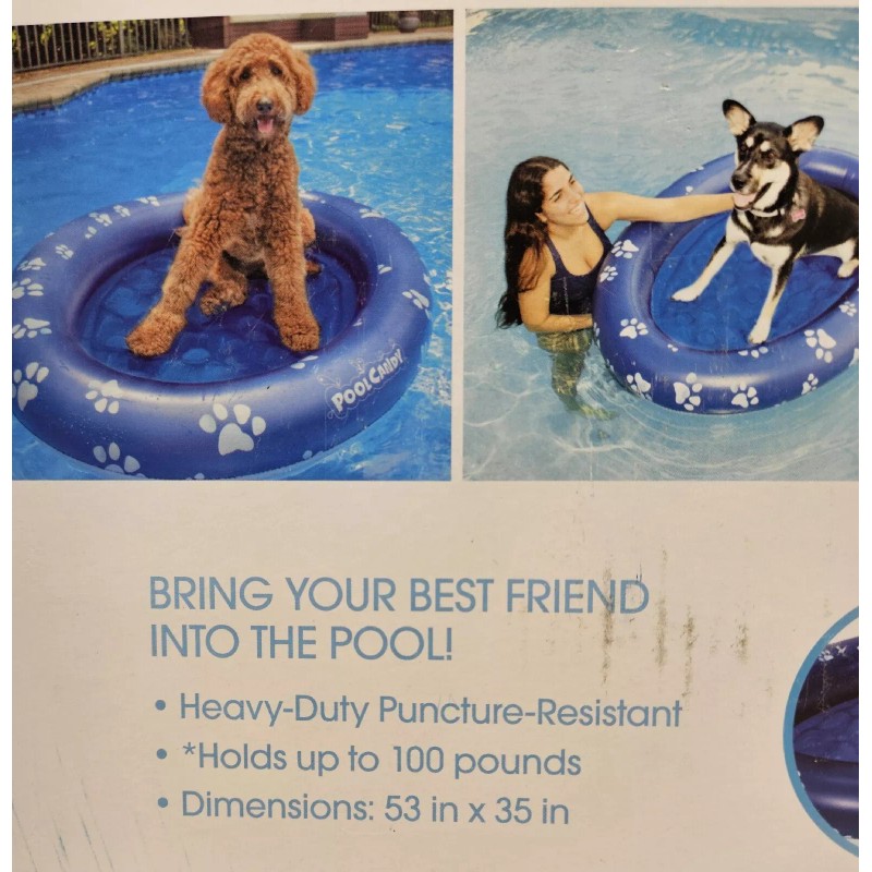 PoolCandy Pool Candy Inflatable Dog Pet Pool Float and Lounger