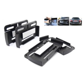 Kennzeichenhalter Kennzeichenträger Simple Fix Rahmenlos für Auto Satz 2 Stück leicht zu montieren 52,5cm x 13cm und kurze Kennzeichen 30,5cm x 11,5cm