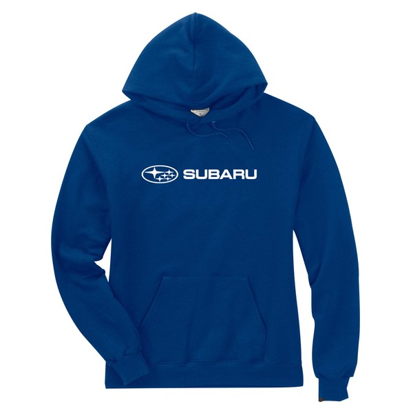 Subaru Genuine LOGO BLUE BASIC Pullover HOODIE Impreza STI WRX Forester Outback Ascent Legacy Crosstrek BRZ (XL)