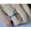 Sword Ring Sterling Silver 925 Dagger Open Wrap Adjustment Unisex