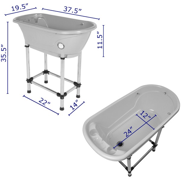 Flying Pig™ Pet Dog Cat Portable Bath Tub (Royal, 37.5"x19.5"x35.5")