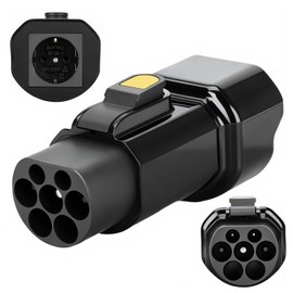 Azyvum Type 2 to Schuko Adapter for Charging Station, Type 2 Station Discharger 220 V 16 A 3.5 KW Schuko Socket Adapter for Scooters, Electric Wheelchairs, Electric Bicycles EV