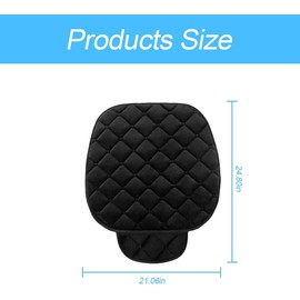 CGEAMDY Seat Cover for Car, 2 Pack Car Front Seat Protector, Universal Seat Cushion for Most Cars, Vehicles, SUVs and More, Soft Comfort, Car Interior Accessories for Men Women (Black)
