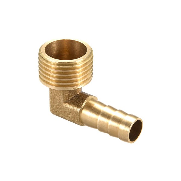 uxcell Barb Hose Fitting 10mm Barb-1/2 PT Male 90 Degree