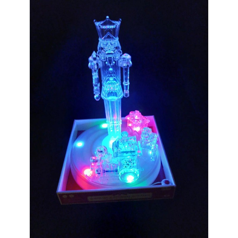 Holiday Time NUTCRACKER color changing LED LIGHT UP Animation TRAIN