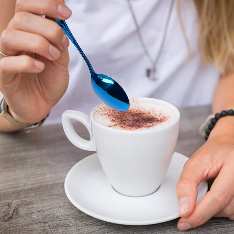 8 Pieces Coffee Spoons, Colorful Peanut Butter Spoons, Egg Stirring