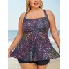 Summer Mae Women Plus Size Two Piece Tankini Swimsuits Flowy