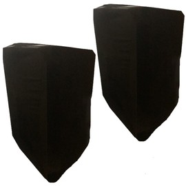 Skyour Black 10"/12"/15" PA DJ Speaker Cover 2pcs Scrim Stretchy Speaker Cover for Wedding Church Club (RSC128W) (2PCS-Black)