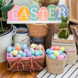 com-four® 24 x Filling Eggs - Colourful Plastic Eggs for Filling and Hanging - Hollow Plastic Eggs for Easter - Empty Easter Eggs for Surprises and Small Gifts - Plastic Hollow Body (Colourful)