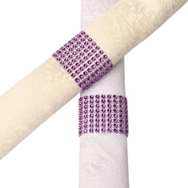 Asudaro napkin rings, 10 pcs rhinestones diamond ribbon rhinestone ribbon glitter band mesh wrap roll bling jewellery, decorative ribbon, sash, ring, napkin buckle for wedding birthday decoration