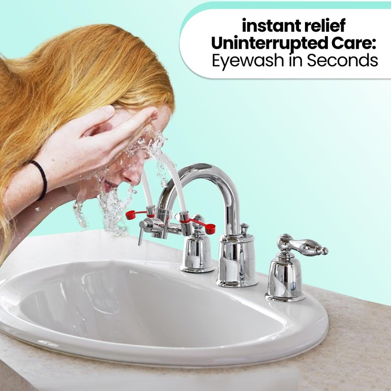 TidyFriend Eye Wash Kit - Faucet Mounted Emergency Eye Wash