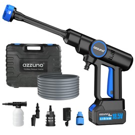 AZZUNO Coldless Pressure Washer, 850PSI Portable Pressure Washer, 4000mAh Powerful Washer Cannon with 6-in-1 Nozzle, Handheld Power Small Cleaner for Car, Home Cleaning & Garden Watering