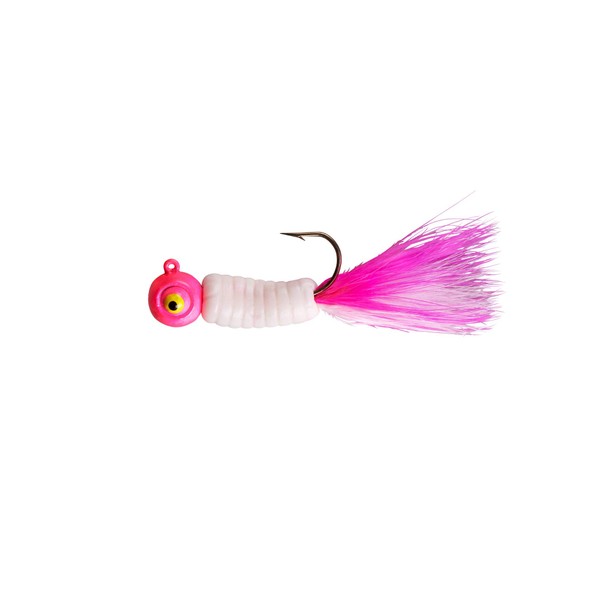 Lindy Fuzz-E Grub Jigs - Pink White - 2 in