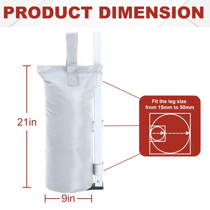 ABCCANOPY Canopy Weights Set of 4-150LBS Sand Bags for Pop