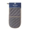 Eddingtons Smithfield Butcher's Stripe Double Oven Glove - Grey