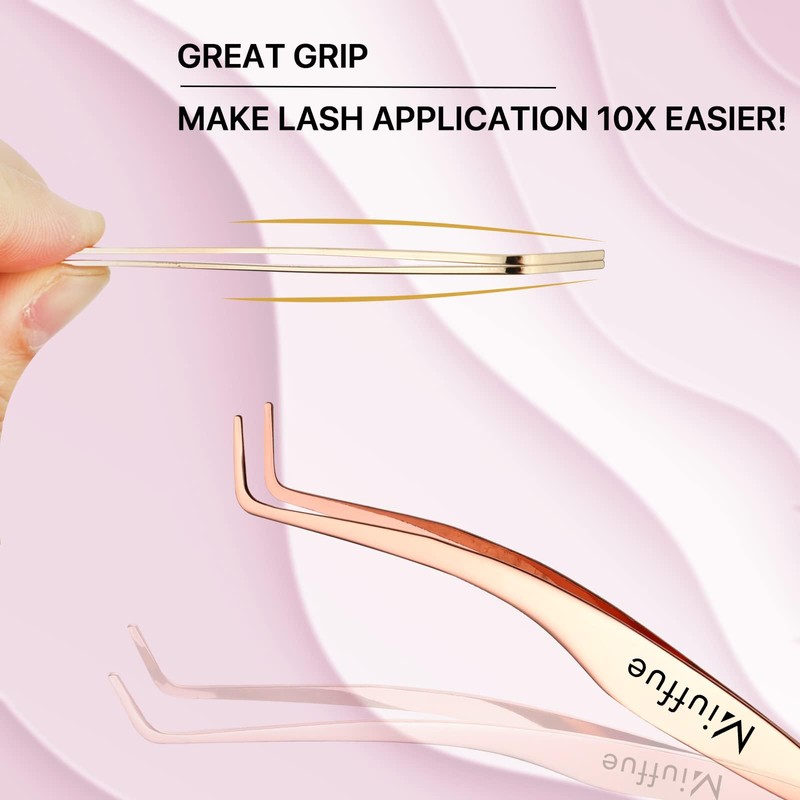 Miuffue False Eyelash Applicator DIY Lash Applicator Tool Stainless Steel