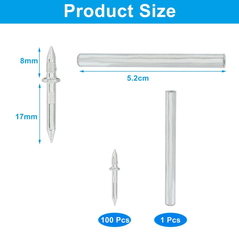 Litoexpe 100 Pcs Double-Head Skirting Thread Seamless Nail, Skirting Line