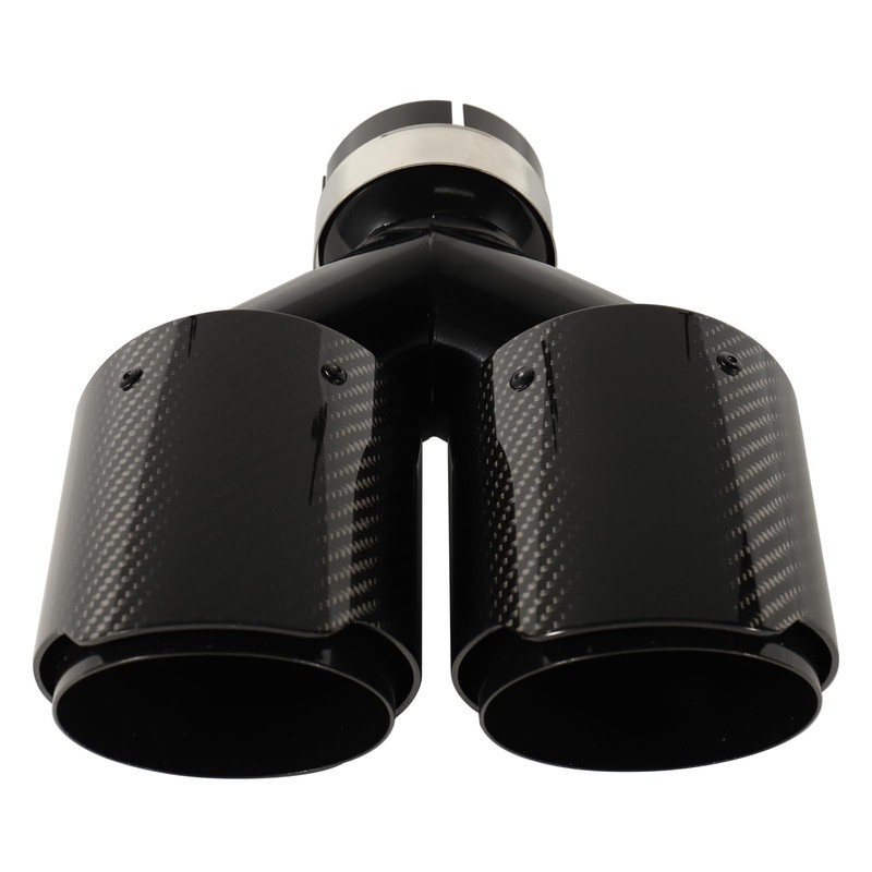 Carbon Fiber Dual Exhaust Tip 2.5 Inch Inlet 4 Inch